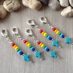 5er-Set farbenfrohe Gastgeschenke / Mitbringsel / Mitgebsel / Charms