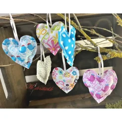 6er-Set kleine Herzchen bunt