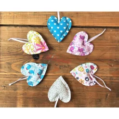 6er-Set kleine Herzchen bunt