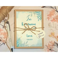 Erstkommunion Geldgeschenk Junge & Mädchen – Personalisierte Kommunion Geschenkbox mit Namen