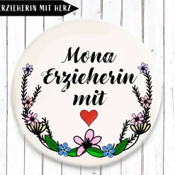 Erzieherin mit Herz *Individualisierbar* Button