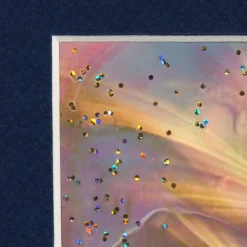 Es weihnachtet  •  Original Encausticmalerei, Unikat mit Passepartout - Design  Ulrike Kröll