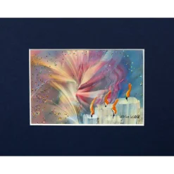 Es weihnachtet  •  Original Encausticmalerei, Unikat mit Passepartout - Design  Ulrike Kröll