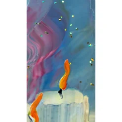 Es weihnachtet  •  Original Encausticmalerei, Unikat mit Passepartout - Design  Ulrike Kröll