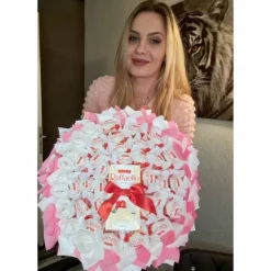 Essbarer Blumenstrauß - Raffaello, Seifen Rosen, Raffaello Tafel