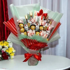 Essbarer Blumenstrauß Bacardi Style - Bacardi - Ferrero Rocher - Merci - Raffaello