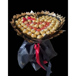 Essbarer Blumenstrauß- Handgemachtes personalisiertes Geschenk für Männer, Frauen. Strauß aus Pralinen, Ferrero Rocher,