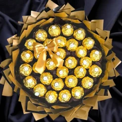 Essbarer Blumenstrauß- Handgemachtes personalisiertes Geschenk für Männer, Frauen. Strauß aus Pralinen, Ferrero Rocher