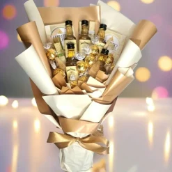 Essbarer Blumenstrauß "Jack Daniel's Honey" – Klassisches Geschenk mit Jack Daniel's Honey, Pralinen