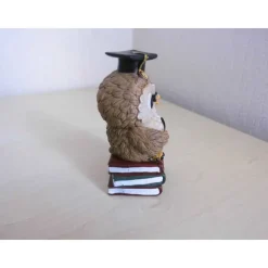 Eule Leseeule Doktorant Abitur Figur aus Polyresin – Perfekte Deko & Bastelidee
