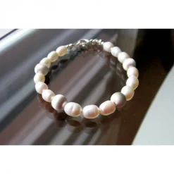 Exklusives Armband Zuchtperlen & Silber 925 – Handgefertigtes Perlenarmband Unikat