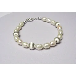Exklusives Armband Zuchtperlen & Silber 925 – Handgefertigtes Perlenarmband Unikat