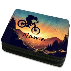 Fahrrad Federmäppchen inkl. Inhalt mit Name / personalisierbar