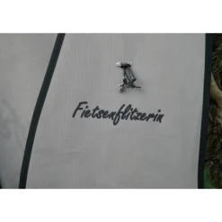 Fahrradweste FIETSENFLITZERIN mit reflektierenden Streifen pfiffig bedruckt. Sicher Fahrrad fahren.