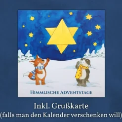 Faltstern-Adventskalender für Kinder von 6 bis 100+ Jahren, eine Faltanleitung, 24 Motive, jeden Tag ein Stern (je 7cm)