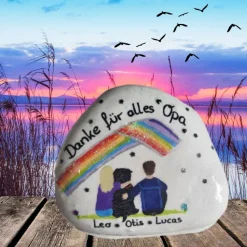 Familienstein - Wohnt jetzt woanders  - Ein einzigartiger, individueller Trauerstein