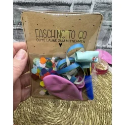 Fasching To Go | Luftschlange | Konfetti | Luftballon | Tröte | Gastgeschenk | Mitbringsel