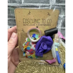 Fasching To Go | Luftschlange | Konfetti | Luftballon | Tröte | Gastgeschenk | Mitbringsel