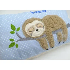 Faultierkissen Sloth Namenskissen Taufkissen Kuschelkissen Kindergartenkissen Geburtsgeschenk Kinderkissen Taufgeschenk