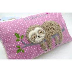 Faultierkissen Sloth Namenskissen Taufkissen Kuschelkissen Kindergartenkissen Geburtsgeschenk Kinderkissen Taufgeschenk