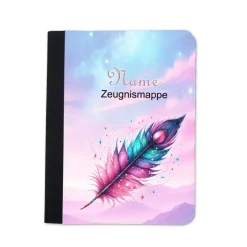 Feder Zeugnismappe personalisiert | Zeugnismappe | Zeugnismappe mit Namen | Urkundenmappe