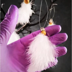 Federengel handgemacht – Unikat mit Glitzerkrone & Holzkopf, Dekoration zu Weihnachten