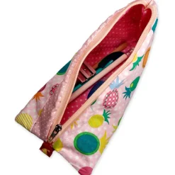 Federmäppchen Ananas rosa mit Namen personalisiert Mäppchen Schulmäppchen Schlamperle Brillenetui Schlampermäppchen