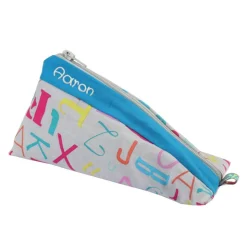 Federmäppchen Buchstaben blau mit Namen personalisiert Mäppchen Schulmäppchen Schlamperle Brillenetui Schlampermäppchen