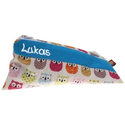 Federmäppchen Eulenfamilie blau mit Namen personalisiert Mäppchen Schulmäppchen Brillenetui Schlampermäppchen Etui