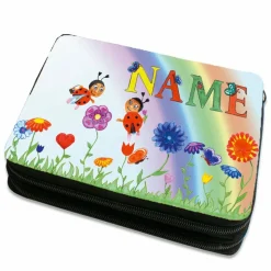 Federmäppchen inkl. Inhalt Motiv Marienkäfer mit Name / personalisierbar