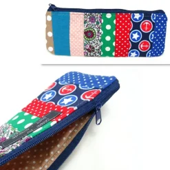 Federmäppchen kunterbunt Patchwork Stil Stifteetui Universaltäschchen Schulanfang Kosmetiktasche, by BuntMixxDESIGN