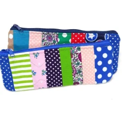 Federmäppchen kunterbunt Patchwork Stil Stifteetui Universaltäschchen Schulanfang Kosmetiktasche, by BuntMixxDESIGN