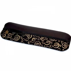 FEDERMÄPPCHEN Leder schwarz & Musik Notenschlüssel