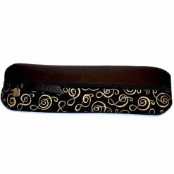 FEDERMÄPPCHEN Leder schwarz & Musik Notenschlüssel