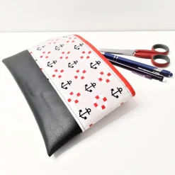 Federmäppchen maritim, Mäppchen mit Kunstleder