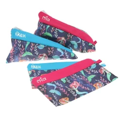 Federmäppchen Meerjungfrau Pink mit Namen personalisiert Mäppchen Schulmäppchen Brillenetui Schlampermäppchen Etui