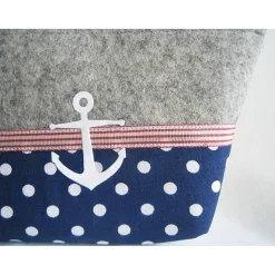 Federmäppchen Mäppchen Anker maritim Punkte