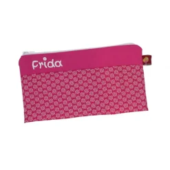 Federmäppchen Rosa Pink Blume mit Name personalisiert Mäppchen Schulmäppchen Schlamperle Brillenetui Schlampermäppchen K