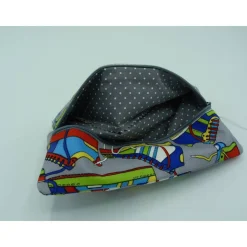 Federmäppchen, Schlampermäppchen, Stiftetasche mit Gummiband und Schuhen als Stoffmotiv