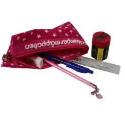 Federmäppchen Sterne Pink mit Namen personalisiert Mäppchen Schulmäppchen Schlamperle Brillenetui Schlampermäppchen