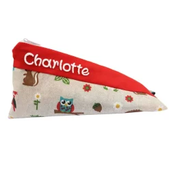 Federmäppchen Waldtiere rot mit Namen personalisiert Mäppchen Schulmäppchen Brillenetui Schlampermäppchen Etui