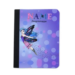 Fee Zeugnismappe personalisiert | Zeugnismappe Mädchen | Zeugnismappe mit Namen | Urkundenmappe Feenstaub Feen