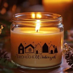 Fensterbild fröhliche Winterzeit Weihnachtsdekoration Sticker Aufkleber 2 Farben 3 Größen auch in XXL