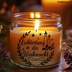 Fensterbild Kranz Aufkleber Lichtertanz der Weihnacht  | Winterzeit Deko für Advent und Weihnachten, Exklusiv