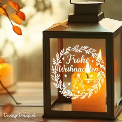 Fensterbild Kranz Aufkleber Frohe Weihnachten Mistelkranz | Winterzeit Deko für Advent und Weihnachten, Exklusiv