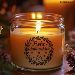 Fensterbild Kranz Aufkleber Frohe Weihnachten Mistelkranz | Winterzeit Deko für Advent und Weihnachten, Exklusiv