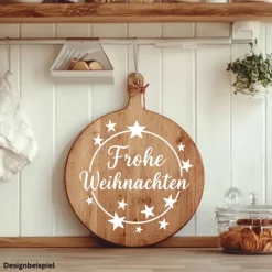 Fensterbild Kranz Aufkleber Frohe Weihnachten Sterne  | Winterzeit Deko für Advent und Weihnachten, Exklusiv