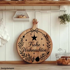 Fensterbild Kranz Aufkleber Frohe Weihnachten | Winterzeit Deko für Advent und Weihnachten, Exklusiv