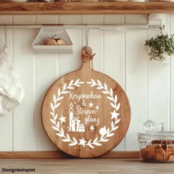 Fensterbild Kranz Aufkleber Kerzenschein & Sternenglanz  | Winterzeit Deko für Advent und Weihnachten, Exklusiv