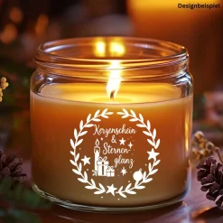 Fensterbild Kranz Aufkleber Kerzenschein & Sternenglanz  | Winterzeit Deko für Advent und Weihnachten, Exklusiv